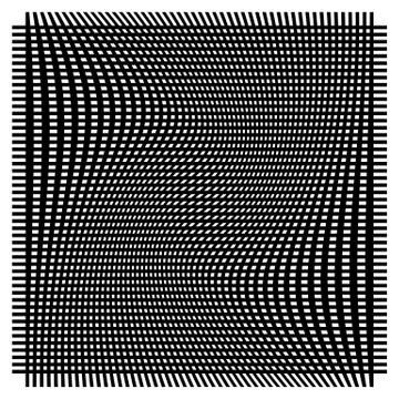 Grid, mesh with deformation, warp effect - Set of two layers of intersecting  Illustrazione stock