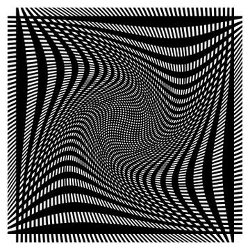 Grid, mesh with deformation, warp effect - Set of two layers of intersecting  Illustrazione stock