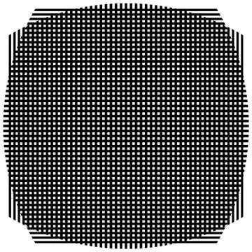 Grid, mesh with deformation, warp effect - Set of two layers of intersecting  Stock Illustration