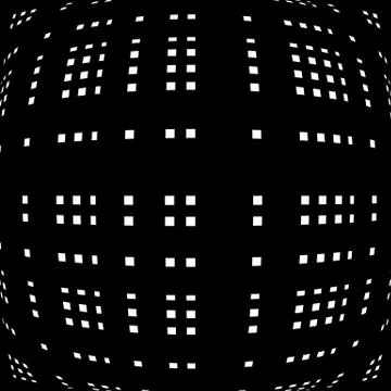 Grid, mesh of distorted lines. Geometric monochrome texture. Illustrazione stock