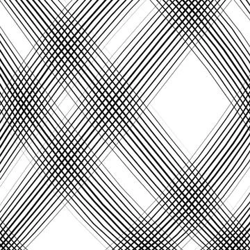 Grid, mesh, intersecting lines pattern with convex distortion. Lines are irre Stock Illustration