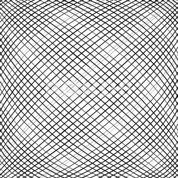 Grid, mesh, intersecting lines pattern with convex distortion. Lines are irre 스톡 일러스트