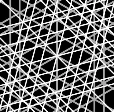 Grid, mesh of irregular random lines. artistic geometric image, black and whi Stock Illustration