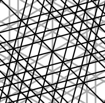 Grid, mesh of irregular random lines. artistic geometric image, black and whi Stock Illustration
