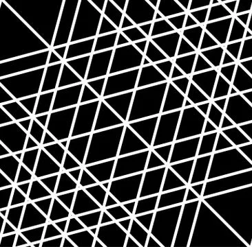 Grid, mesh of irregular random lines. artistic geometric image, black and whi Stock Illustration