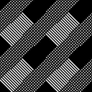 Grid, mesh irregular repeatable pattern, black white texture Stock Illustration