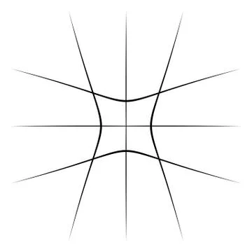 Grid, mesh, lattice with distortion, warp effect. Abstract element Stock Illustration