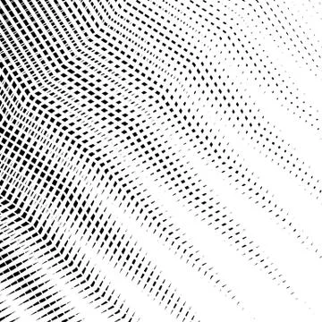 Grid, mesh, lines background. Geometric texture, pattern with halftone print Stock Illustration