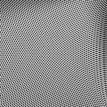 Grid, mesh of lines with dynamic distortion effect. Geometric pattern element Stock Illustration
