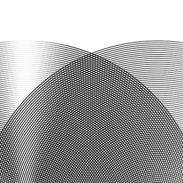 Grid, mesh of lines with dynamic distortion effect. Geometric pattern element Illustrazione stock