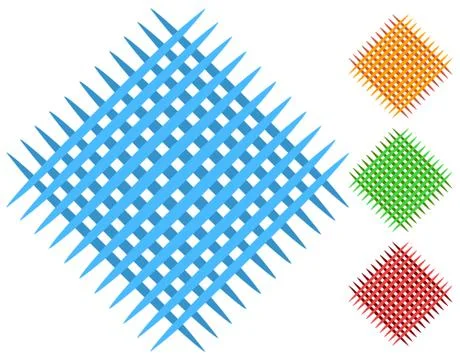 Grid, mesh patch elements in 4 color イラスト素材