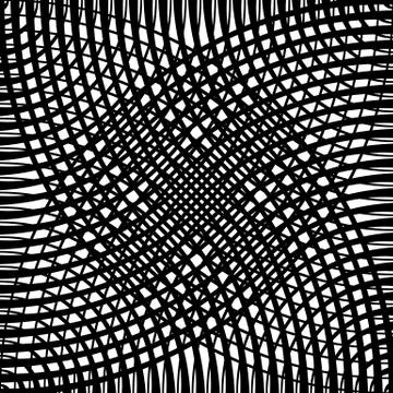 Grid, mesh pattern of circles with dynamic lines. Circular grid. Stock Illustration