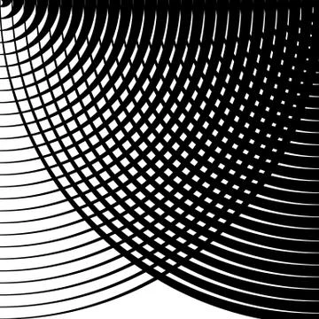 Grid, mesh pattern of circles with dynamic lines. Circular grid. Ilustración de archivo