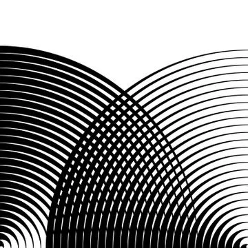 Grid, mesh pattern of circles with dynamic lines. Circular grid. Ilustración de archivo