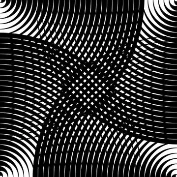 Grid, mesh pattern of circles with dynamic lines. Circular grid. Ilustración de archivo