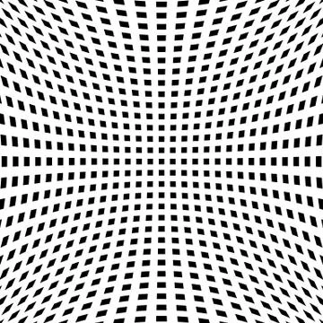 Grid, mesh pattern with distortion. Abstract geometric pattern. Stock Illustration