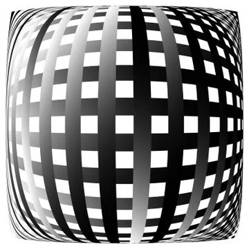 Grid, mesh pattern with distortion. Abstract geometric pattern. Stock Illustration