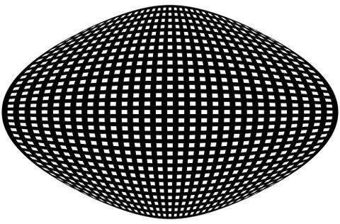 Grid, mesh pattern with distortion. Abstract geometric pattern. Illustrazione stock