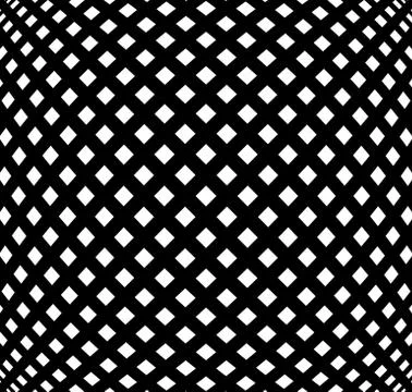 Grid, mesh pattern with distortion. Abstract geometric pattern. Illustrazione stock
