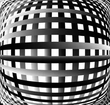 Grid, mesh pattern with distortion. Abstract geometric pattern. Illustrazione stock