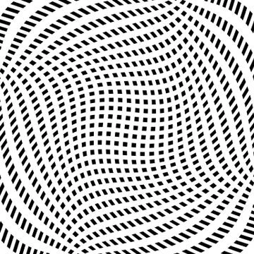 Grid, mesh pattern with distortion. Abstract geometric pattern. Stock Illustration