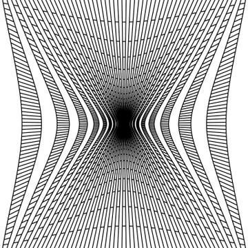 Grid, mesh pattern with distortion. Abstract geometric pattern. Stock Illustration