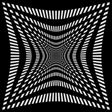 Grid, mesh pattern with distortion. Abstract geometric pattern. Stock Illustration