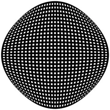 Grid, mesh pattern with distortion. Abstract geometric pattern. Stock Illustration