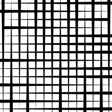 Grid mesh pattern - Irregular intersecting straight lines. monochrome abstrac 스톡 일러스트