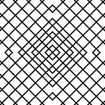 Grid, mesh seamless geometric pattern. Monochrome texture. Vector illustratio Illustrazione stock