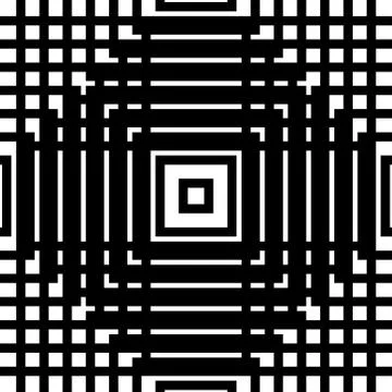 Grid, mesh seamless geometric pattern. Monochrome texture. Vector illustratio Illustrazione stock