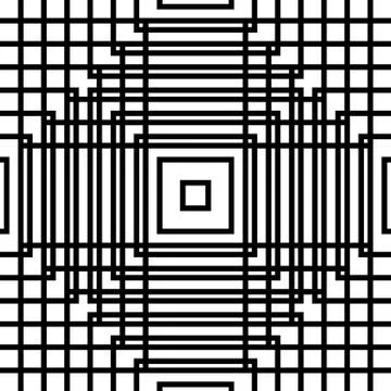 Grid, mesh seamless geometric pattern. Monochrome texture. Vector illustratio Stock Illustration