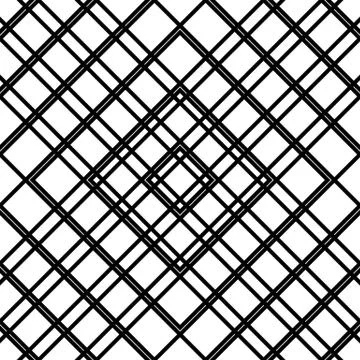Grid, mesh seamless geometric pattern. Monochrome texture. Vector illustratio Stock Illustration