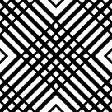 Grid, mesh seamless geometric pattern. Monochrome texture. Vector illustratio Stock Illustration