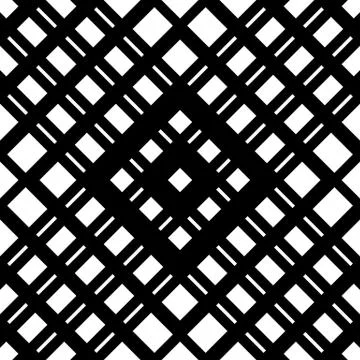 Grid, mesh seamless geometric pattern. Monochrome texture. Vector illustratio Stock Illustration