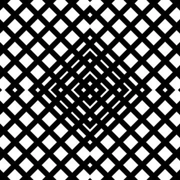 Grid, mesh seamless geometric pattern. Monochrome texture. Vector illustratio Stock Illustration