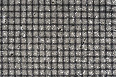 Grid mesh shadow on asphalt road surface texture in a horizontal view Stock Photos
