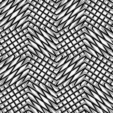 Grid, mesh, of zigzag, edgy lines. Mosaic like grill, grating background. Sea Stock-Illustration