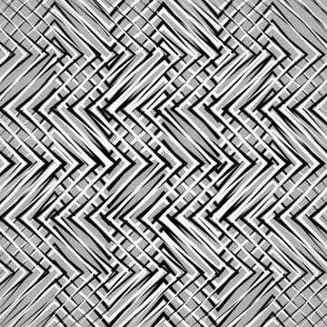 Grid, mesh, of zigzag, edgy lines. Mosaic like grill, grating background. Sea 스톡 일러스트