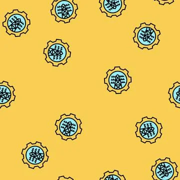 Grid modernization energy policy vector seamless pattern Stock Illustration