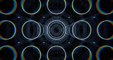 Grid movement from straight and circular lines Stock Footage 267845268