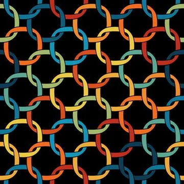 Grid of multicolored squares. Seamless vector pattern. 스톡 일러스트