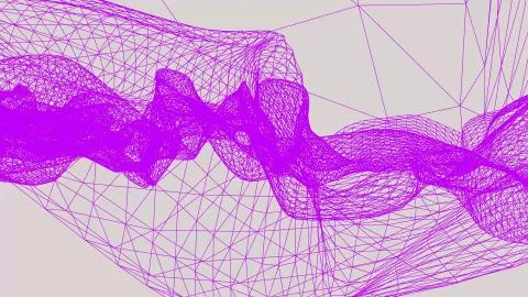 Grid net abstract drawing polygonal wireframe smoke cloud soft simulation イラスト素材