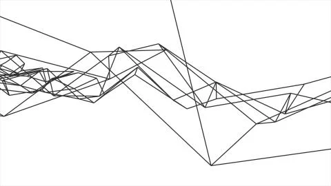 Grid net abstract drawing polygonal wireframe smoke cloud soft simulation Stock Illustration