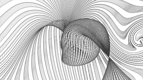 Grid net polygonal wireframe abstract 3d spiral drawing animation background new Stock-Footage 87051509
