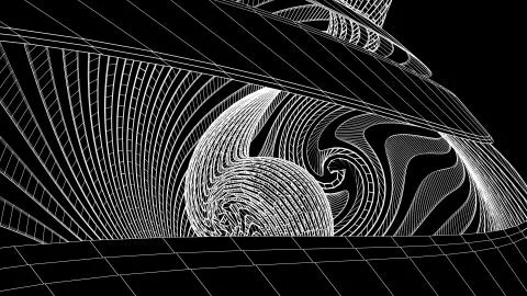 Grid net polygonal wireframe abstract drawing illustration background new Stock Illustration