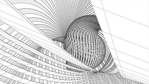 Grid net polygonal wireframe abstract drawing illustration background new Stock Illustration