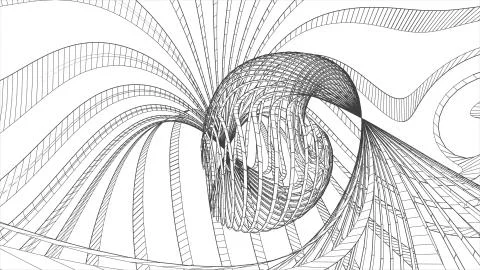 Grid net polygonal wireframe abstract drawing illustration background new Stock Illustration