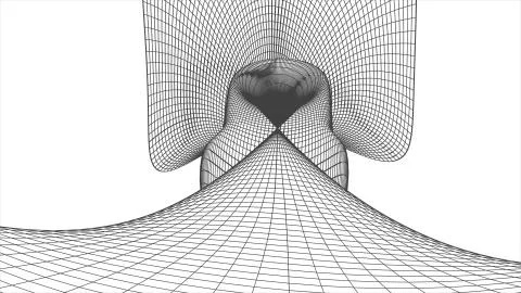 Grid net polygonal wireframe abstract drawing illustration background new Stock Illustration