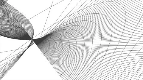 Grid net polygonal wireframe abstract drawing graphics illustration background Stock Illustration